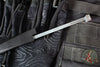 Microtech Nemesis IV- Double Edge- Marfione Select- Black Handle- Bronzed Stonewash Blade- Antique Denim Titanium Accents 1152-13 MS2