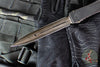 Microtech Nemesis IV- Double Edge- Marfione Select- Black Handle- Baker Forge CopperMai Damascus Blade 1152-16 MS1