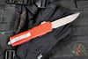 Microtech Scarab II- Gen III- Executive- Single Edge- Red Handle- Apocalyptic Blade 1176-10 APRD