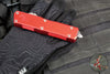 Microtech Scarab II- Gen III- Executive- Single Edge- Red Handle- Apocalyptic Blade 1176-10 APRD