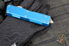 Microtech Scarab II- Gen III- Executive- Single Edge- Blue Handle- Apocalyptic Blade 1176-10 APBL