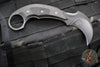 Microtech Iconic Karambit Fixed Blade- Signature Series- Carbon Fiber Scales and DLC Blade- Right Hand 118-1 DLCSR SN063