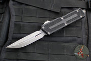 Microtech Scarab II 2024- D/E-S Double/Single Edge- Black Handle- Apocalyptic Plain Edge Blade 1180-10 AP