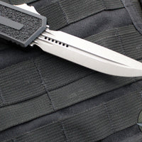 Microtech Scarab II 2024- D/E-S Double/Single Edge- Black Handle- Apocalyptic Plain Edge Blade 1180-10 AP