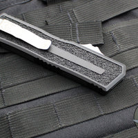 Microtech Scarab II 2024- D/E-S Double/Single Edge- Black Handle- Apocalyptic Plain Edge Blade 1180-10 AP