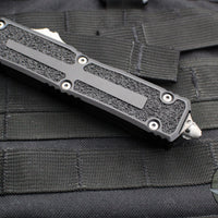 Microtech Scarab II 2024- D/E-S Double/Single Edge- Black Handle- Apocalyptic Plain Edge Blade 1180-10 AP