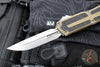 Microtech Scarab II 2024- D/E-S Double/Single Edge- OD Green Handle- Stonewash Plain Edge Blade 1180-10 OD