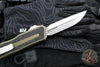 Microtech Scarab II 2024- D/E-S Double/Single Edge- OD Green Handle- Stonewash Plain Edge Blade 1180-10 OD