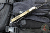 Microtech Scarab II 2024- D/E-S Double/Single Edge- OD Green Handle- Stonewash Plain Edge Blade 1180-10 OD