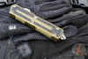 Microtech Scarab II 2024- D/E-S Double/Single Edge- OD Green Handle- Stonewash Plain Edge Blade 1180-10 OD