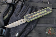 Microtech Scarab II- D/E-S Double/Single Edge- Outbreak Finished Handle- Outbreak Black Plain Edge Blade 1180-1 OBS