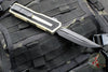 Microtech Scarab II 2024- D/E-S Double/Single Edge- Sand Finished Handle- Black Plain Edge Blade 1180-1 SN