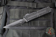 Microtech Scarab II- D/E-S Double/Single Edge- Tactical- Black Finished Handle- Black Plain Edge Blade 1180-1 T
