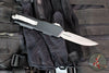 Microtech Scarab II- Gen III- Executive- D/E-S Double Edge/Single Edge- Black Handle- Apocalyptic Blade 1181-10 AP