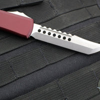 Microtech Ultratech OTF Knife- Hellhound- Merlot Red Handle- Stonewash Blade 119-10 MRS