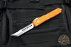 Microtech Ultratech OTF Knife- Hellhound- Orange Handle- Stonewash Blade 119-10 ORS