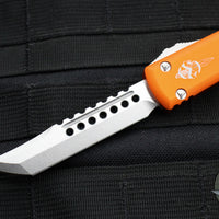 Microtech Ultratech OTF Knife- Hellhound- Orange Handle- Stonewash Blade 119-10 ORS
