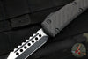 Microtech Ultratech OTF Knife- Hellhound Edge- Carbon Fiber Handle Top- Two Tone Black Blade 119-1 CFS