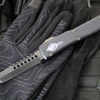 Microtech Ultratech OTF Knife- Hellhound Tanto- Black Handle- DLC Blade- Black Hardware 119-1 DLCT 2019