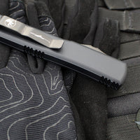 Microtech Ultratech OTF Knife- Hellhound Tanto- Black Handle- DLC Blade- Black Hardware 119-1 DLCT 2019