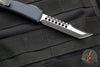 Microtech Ultratech OTF Knife- Hellhound Tanto- Black Handle- Two Tone DLC Blade- Black Hardware 119-1 DLCT 2019