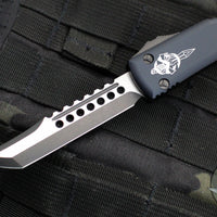 Microtech Ultratech OTF Knife- Hellhound Tanto- Black Handle- Two Tone DLC Blade- Black Hardware 119-1 DLCT 2019