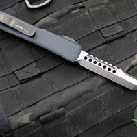 Microtech Ultratech OTF Knife- Hellhound Tanto- Black Handle- Two Tone DLC Blade- Black Hardware 119-1 DLCT 2019