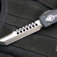 Microtech Ultratech OTF Knife- Hellhound Tanto- Black Handle- Two Tone DLC Blade- Black Hardware 119-1 DLCT 2019