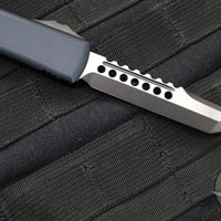 Microtech Ultratech OTF Knife- Hellhound Tanto- Black Handle- Two Tone DLC Blade- Black Hardware 119-1 DLCT 2019