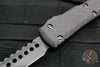 Microtech Ultratech OTF Knife- Hellhound Edge- Carbon Fiber Top- Sterile Black DLC Blade- Black Hardware 119-1 DLCTCFSH