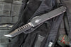 Microtech Ultratech OTF Knife- Hellhound- Tactical- Black Handle- Black Blade 119-1 TS 2022