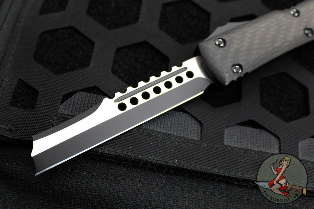 Microtech Ultratech OTF Knife- Hellhound Razer- Carbon Fiber Handle To ...