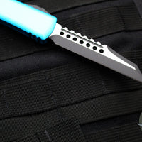 Microtech Ultratech OTF Knife- Warhound- Turquoise Handle- Black Blade 119W-1 TQS