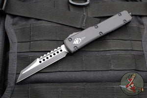 Microtech Ultratech OTF Knife- Warhound- Tactical- Black Handle- Black Blade 119W-1 TS