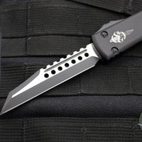 Microtech Ultratech OTF Knife- Warhound- Tactical- Black Handle- Black Blade 119W-1 TS
