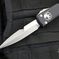 Microtech Ultratech OTF Knife- Bayonet Edge- Black Handle- Apocalyptic Blade 120-10 AP