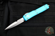 Microtech Ultratech OTF Knife- Bayonet Edge- Turquoise Handle- Stonewash Blade 120-10 TQ
