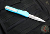 Microtech Ultratech OTF Knife- Bayonet Edge- Turquoise Handle- Stonewash Blade 120-10 TQ