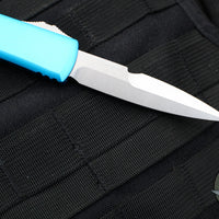Microtech Ultratech OTF Knife- Bayonet Edge- Turquoise Handle- Stonewash Blade 120-10 TQ