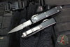 Microtech Ultratech OTF Knife- Bayonet Edge- Black Handle- Stonewash Part Serrated Blade 120-11