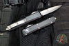 Microtech Ultratech OTF Knife- Bayonet Edge- Black Handle- Stonewash Part Serrated Blade 120-11
