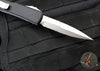 Microtech Ultratech OTF Knife- Bayonet Edge- Black Handle- Stonewash Part Serrated Blade 120-11