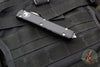 Microtech Ultratech OTF Knife- Bayonet Edge- Black Handle- Stonewash Part Serrated Blade 120-11