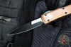 *USED* Microtech Ultratech OTF Knife- Bayonet Edge- Tan handle- Black Blade 120-1 TA