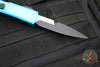 Microtech Ultratech OTF Knife- Bayonet Edge- Turquoise Handle- Black Plain Edge Blade 120-1 TQ
