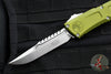 Microtech Combat Troodon Gen III OTF Knife- Interceptor Edge- Green Handle- Stonewash Blade 1217-10 ODS Gen III 2024