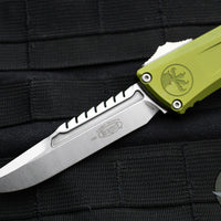 Microtech Combat Troodon Gen III OTF Knife- Interceptor Edge- Green Handle- Stonewash Blade 1217-10 ODS Gen III 2024
