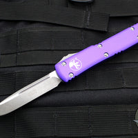 Microtech Ultratech OTF Knife- Single Edge- Purple Handle- Apocalyptic Blade 121-10 APPU