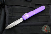 Microtech Ultratech OTF Knife- Single Edge- Purple Handle- Apocalyptic Blade 121-10 APPU