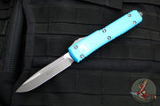 Microtech Ultratech OTF Knife- Single Edge- Turquoise Handle- Apocalyptic Blade 121-10 APTQ